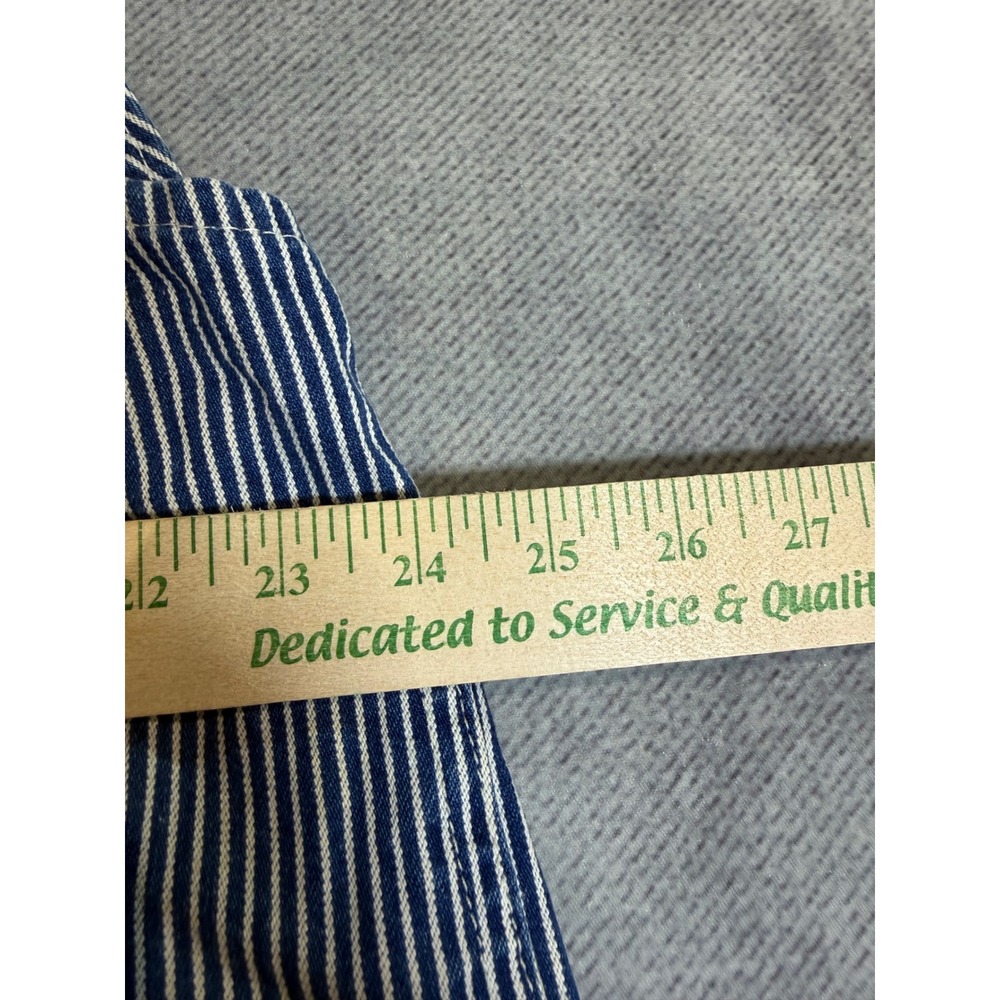 Vintage Key Imperial Hickory Stripe Overalls Mens 48x30 Made in USA stains - Picture 5 of 6